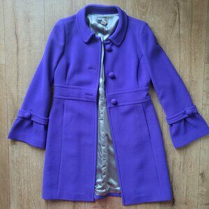J.Crew Purple Wool Pea Coat